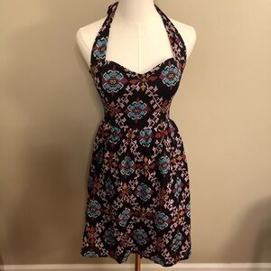 Edme & Esyllte Primula Floral Halter Neck Patterned Dress Size 2